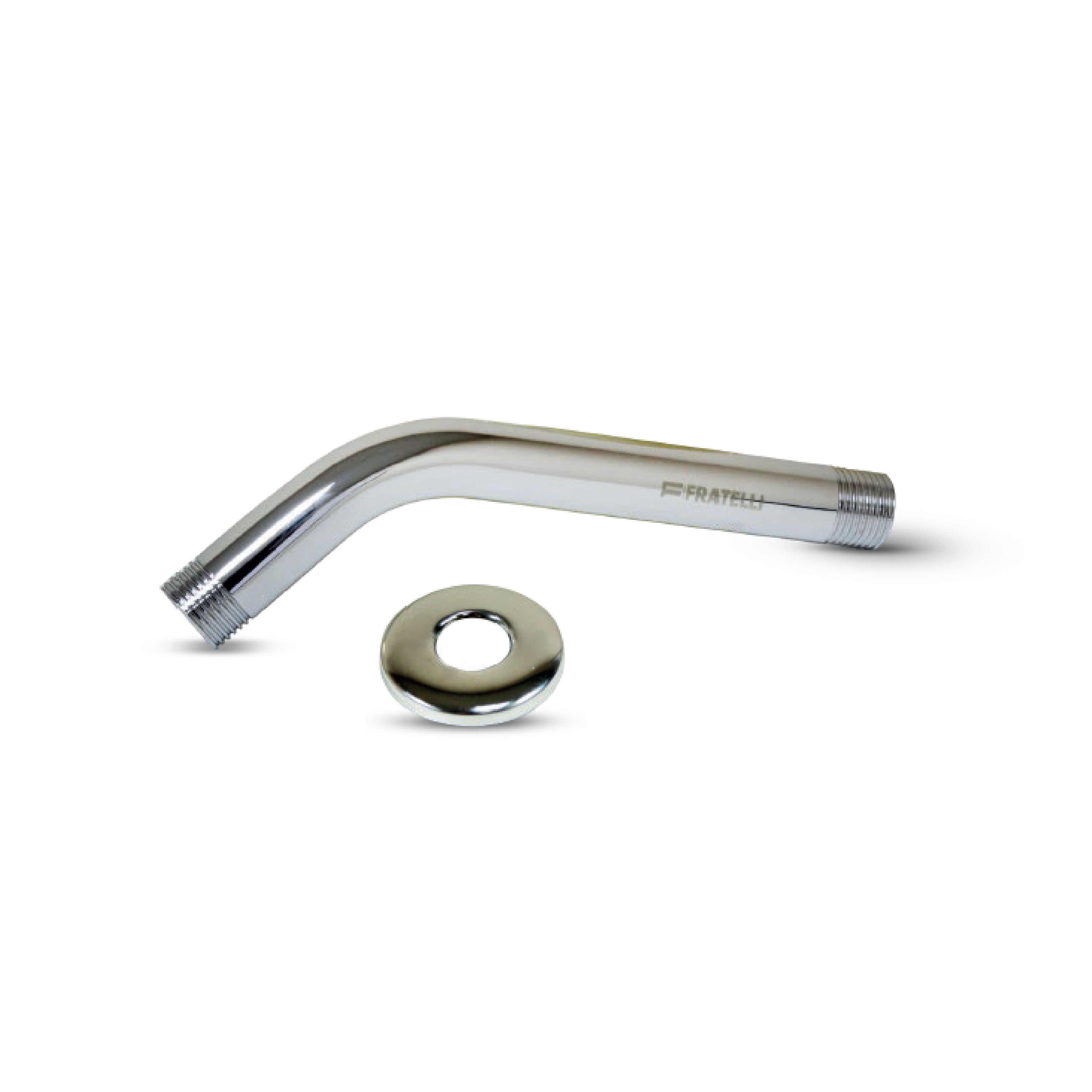 Brazo de Ducha Acero 16 Cm C/Canopla - Fratelli